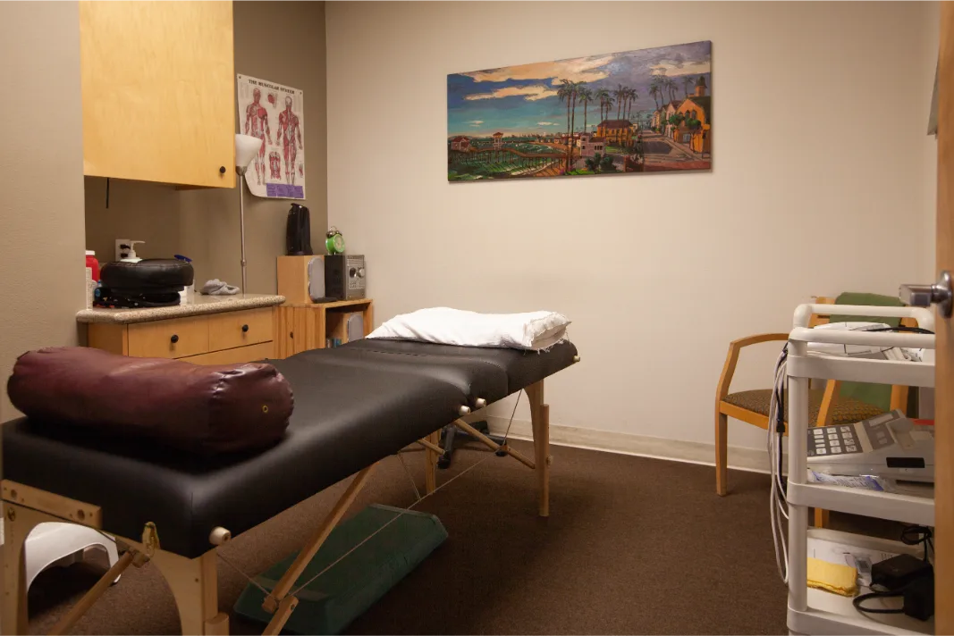 biofeedback therapy in Physical therapy clinic interior at Westside Wellness and Rehabilitation Santa Monica